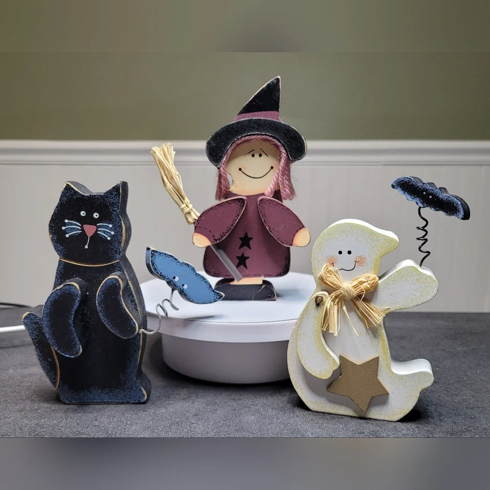 Target Rustic Wood Halloween Figurines Set of 3